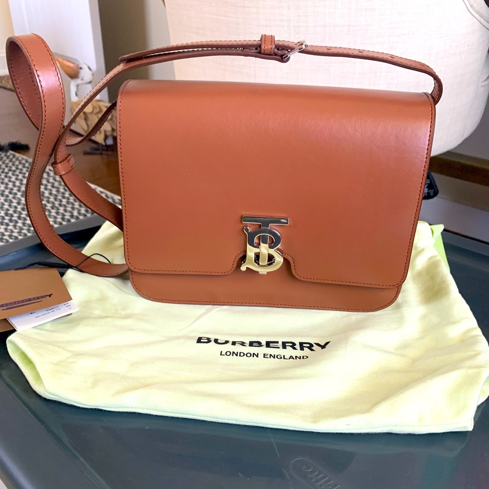 Medium size TB Burberry bag.